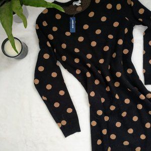 Old Navy Polka Dot Sweater Dress - Large